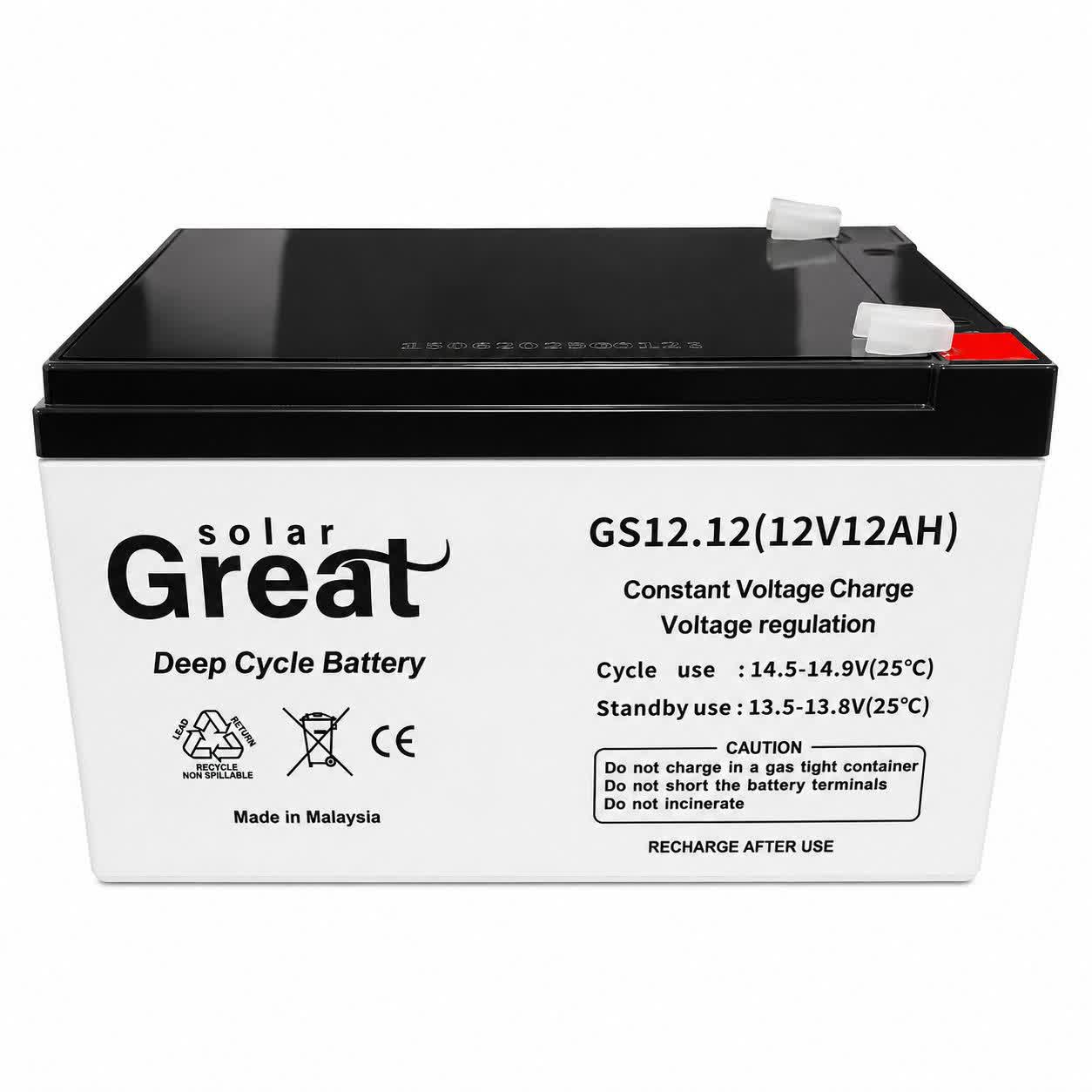 باتری یو پی اس 12 ولت 12 آمپر گریت سولار12V12AH