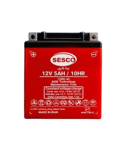 باتری موتور سیکلت 5 آمپر پیچی بینا باتری 12V 5AH