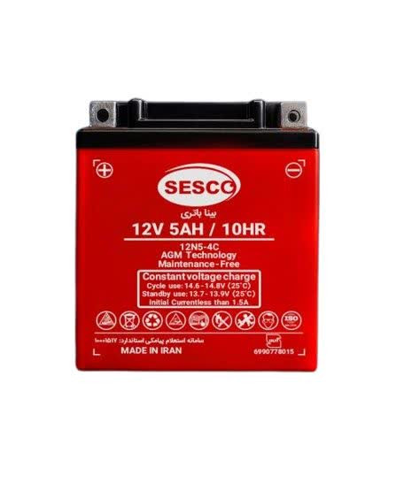 باتری موتور سیکلت 5 آمپر پیچی بینا باتری 12V 5AH